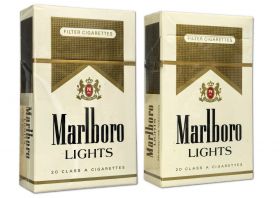 Сигареты - Marlboro Lights. USA. 90-е. Твердая пачка. Оригинал