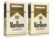 Сигареты - Marlboro Lights. USA. 90-е. Твердая пачка. Оригинал