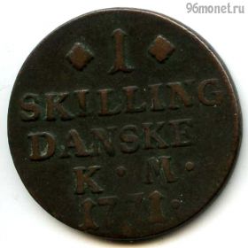 Дания 1 скиллинг 1771