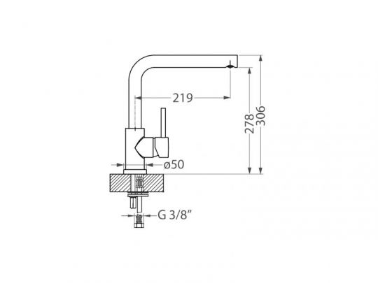 Смеситель для кухни Alveus SELMA 112904 схема 8