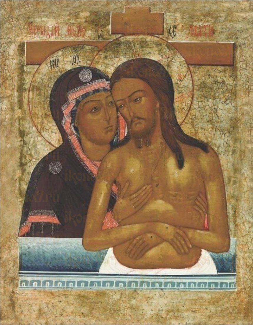 Икона Не рыдай Мене Мати икона Божией Матери (рукописная)