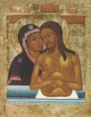 Икона Не рыдай Мене Мати икона Божией Матери (рукописная)