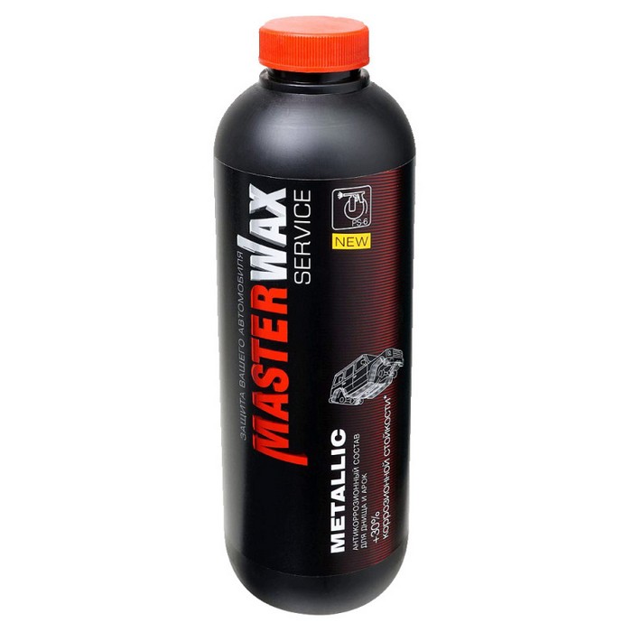 MasterWax Антикор полимерно-битумный Metallic, евробаллон/пластик, объем 1л.