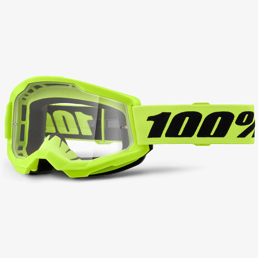 100% Strata 2 Neon Yellow (2025) очки для мотокросса