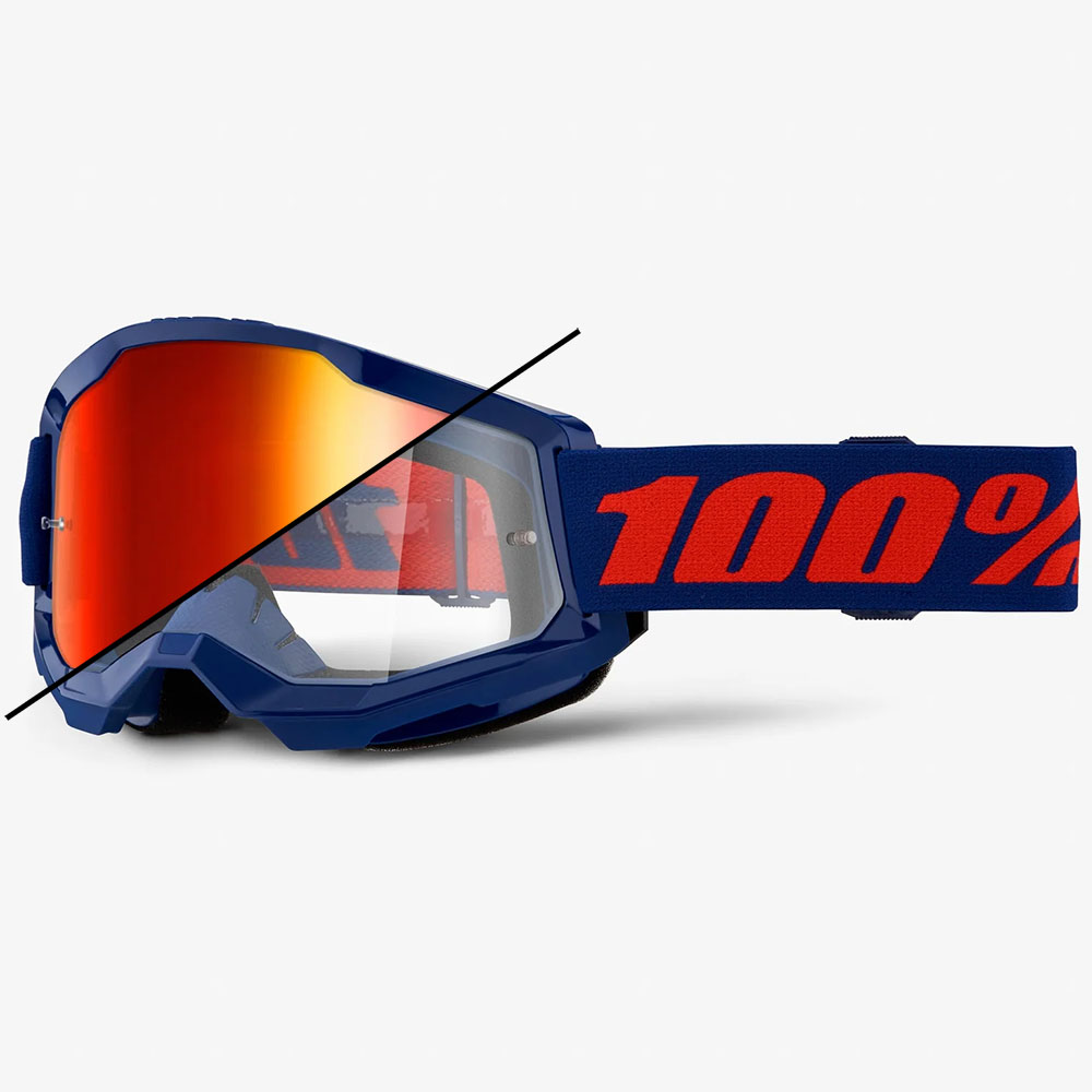 100% Strata 2 Navy (2025) очки для мотокросса