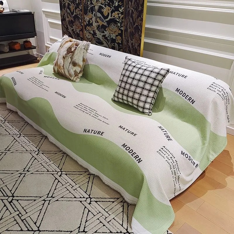 Накидка на диван Поликоттон 180х260 см.,  Кремовый