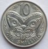 Королева Елизавета II 1 шиллинг(10 центов) Новая Зеландия 1967