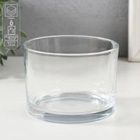 Стеклянный подсвечник на 1 свечу «Круглый», прозрачный, 10.8?10.8?7.8 см