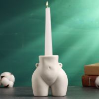 Подсвечник керамика на 1 свечу TAKE IT EASY «Марта», белый глянец, 10?6?8см