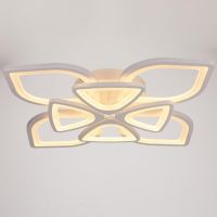 Люстра с ПДУ 671128/8 LED 208Вт диммер 3 режима 3000-6000К белый 75х75х14 см BayerLux