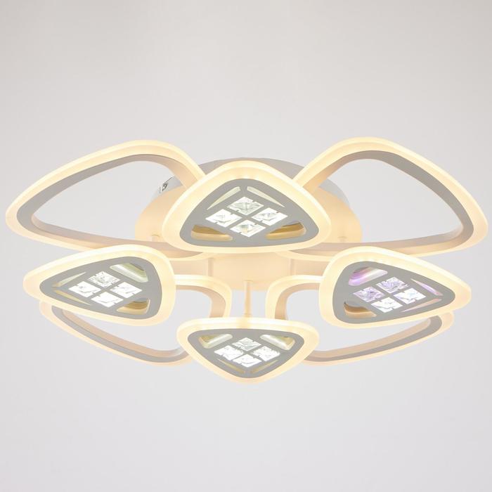 Люстра с ПДУ 1160/8WT LED 168Вт 3000-6000К диммер белый 70х70х10 см BayerLux