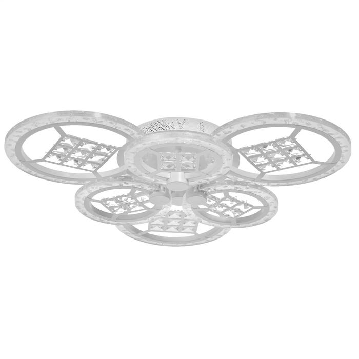 Люстра с ПДУ 1529/6WT LED 120Вт 3000-6000К диммер белый 60х60х10 см BayerLux