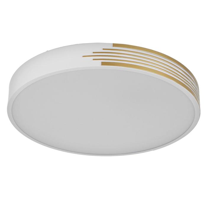 Люстра с ПДУ 1206/1WT LED 90Вт 3000-6000К бело-золотой 47х47х9 см BayerLux