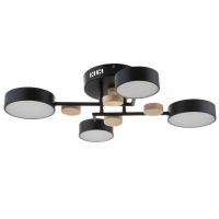 Люстра с ПДУ 2297/4BK LED 96Вт 3000-6000К черный 63х46х14 см BayerLux