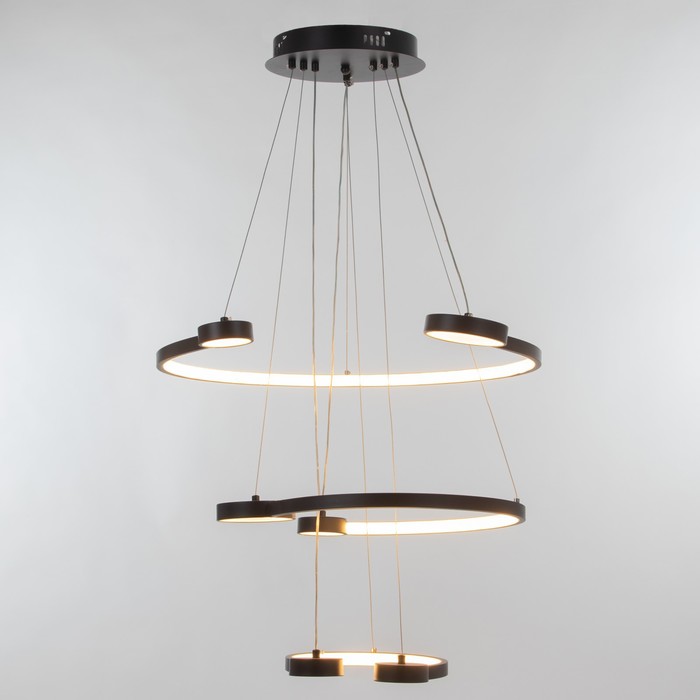 Люстра с ПДУ "Брочини" 3LED 240Вт 3000-6000К черный 60х60х110 см BayerLux