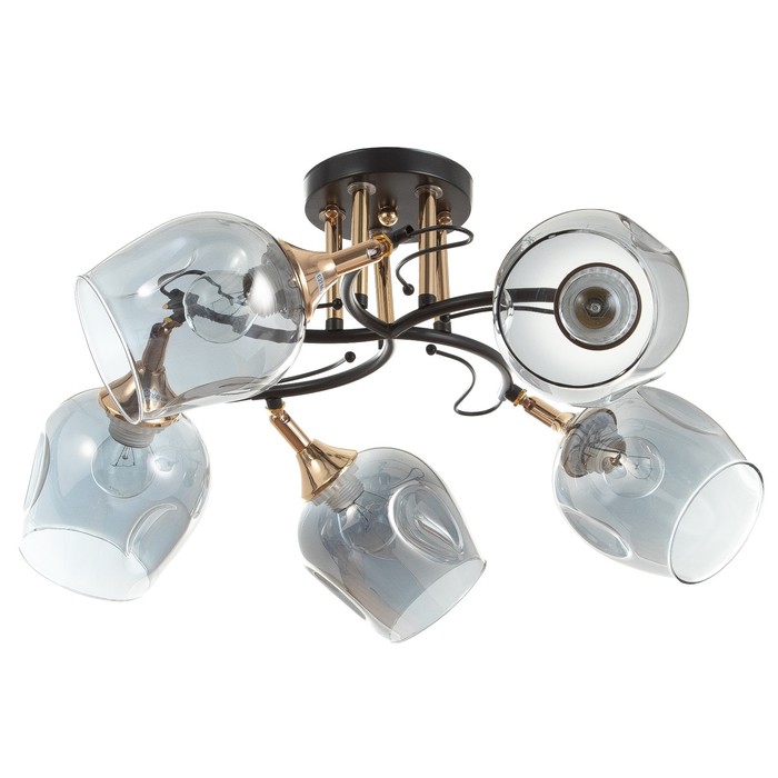 Люстра N5031/5 COF+FGD кофе/золото 5х60Вт E27 66х66х24см