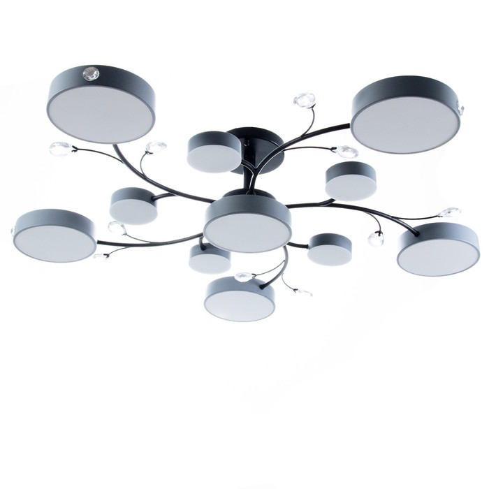 Люстра "Гунтер" 11хLED 204Вт 3000-6000К серый 100х100х21 см BayerLux