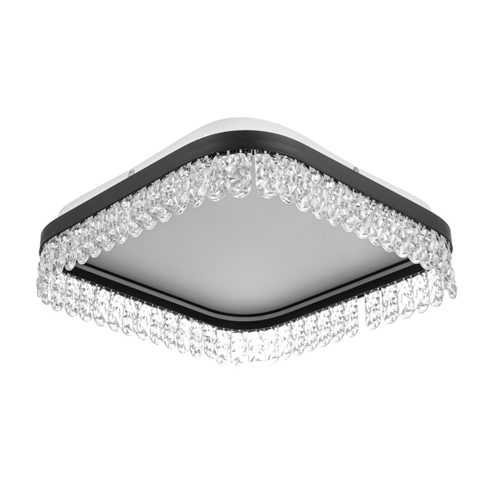 Люстра BayerLux «Бахрома», LED, 63 Вт, 3000-6000К, черный/белый, 50?50?12 см