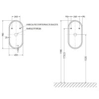 Овальное зеркало для ванной Salini Armonia 450х900 27MA.02.450.900 схема 2
