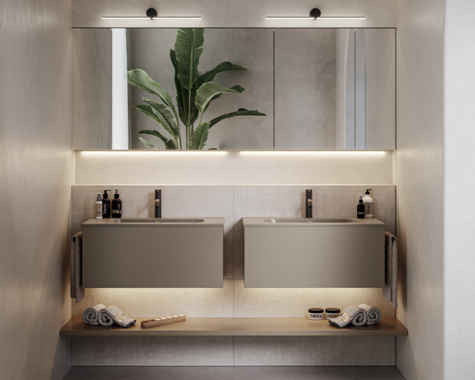 Мебель для ванной Berloni Bagno PIANI 05 - L 80 CM + 80 CM