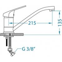 Смеситель для кухни Alveus GENESIS GM 210 AQ 112373 схема 4 Смеситель для кухни Alveus GENESIS GM 210 AQ 112373 схема 4
