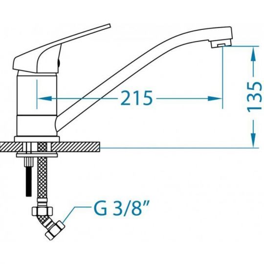Смеситель для кухни Alveus GENESIS GM 210 AQ 112373 схема 4 Смеситель для кухни Alveus GENESIS GM 210 AQ 112373 схема 4