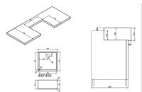 Мойка для кухни Alveus NEOCERAMIC 40 227978 44,8х44,8х21,2 белая схема 4 Мойка для кухни Alveus NEOCERAMIC 40 227978 44,8х44,8х21,2 белая схема 4