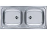 Мойка для кухни Alveus BASIC BASIC 70 1008846 86х43,5 см двойная схема 1