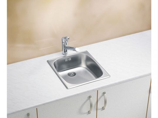 Мойка для кухни Alveus BASIC 10 1008992 в комплекте с сифоном 38х44 см схема 2