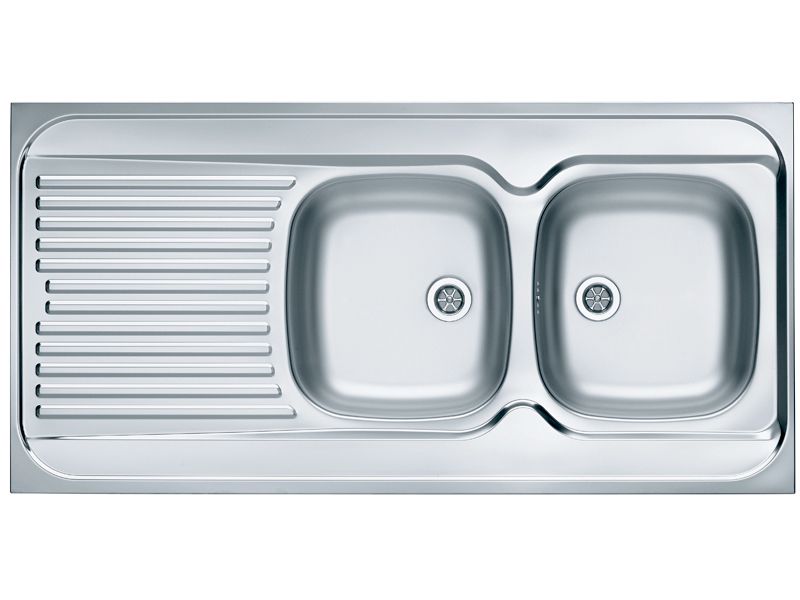 Мойка для кухни накладная Alveus CLASSIC 100R NAT-60 правая в комплекте с сифоном 120х60 см