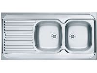 Мойка для кухни накладная Alveus CLASSIC 100R NAT-60 правая в комплекте с сифоном 120х60 см схема 1