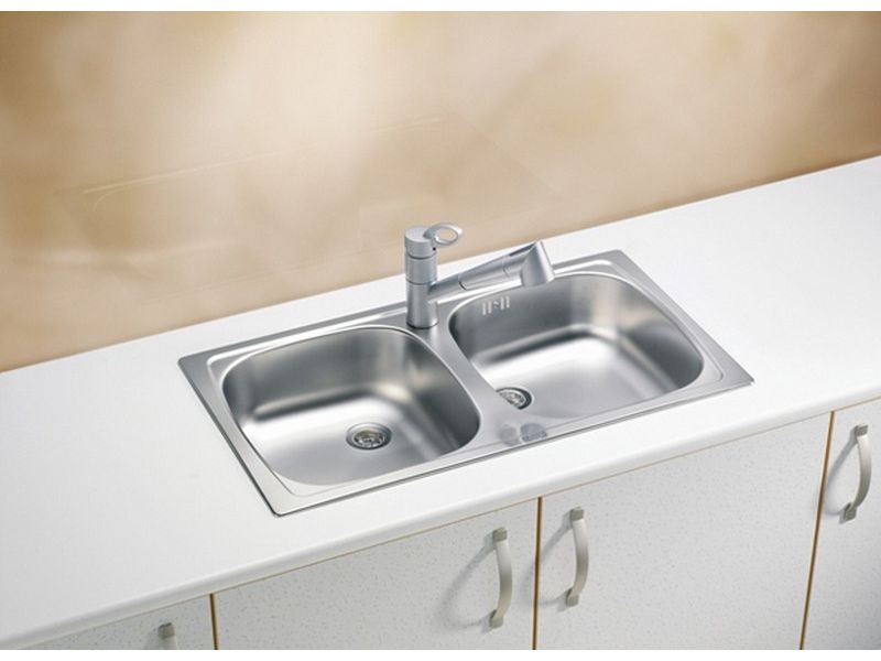 Мойка для кухни Alveus BASIC 160 NAT-60 в комплекте с сифоном 78х43,5 см ФОТО