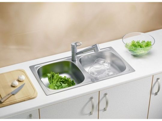 Мойка для кухни Alveus BASIC 160 LEI-90 в комплекте с сифоном 78х43,5 см схема 2