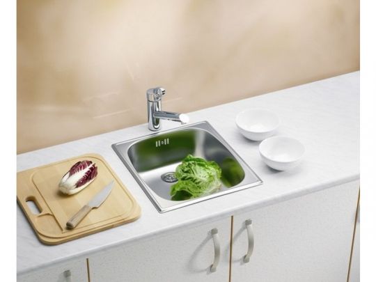 Мойка для кухни Alveus BASIC 10 NAT-90 в комплекте с сифоном 38х44 см схема 2