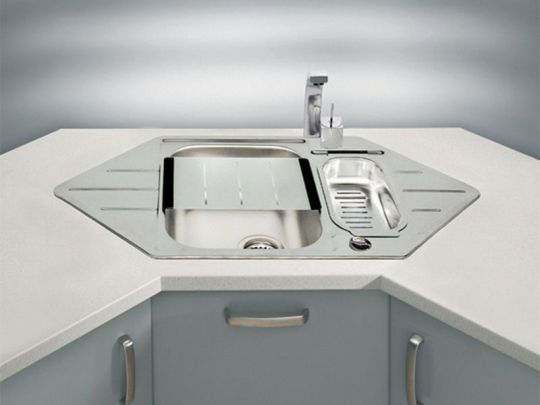 Мойка для кухни Alveus LINE 40 LEI-90 угловая в комплекте с сифоном 98,5х50 см схема 2