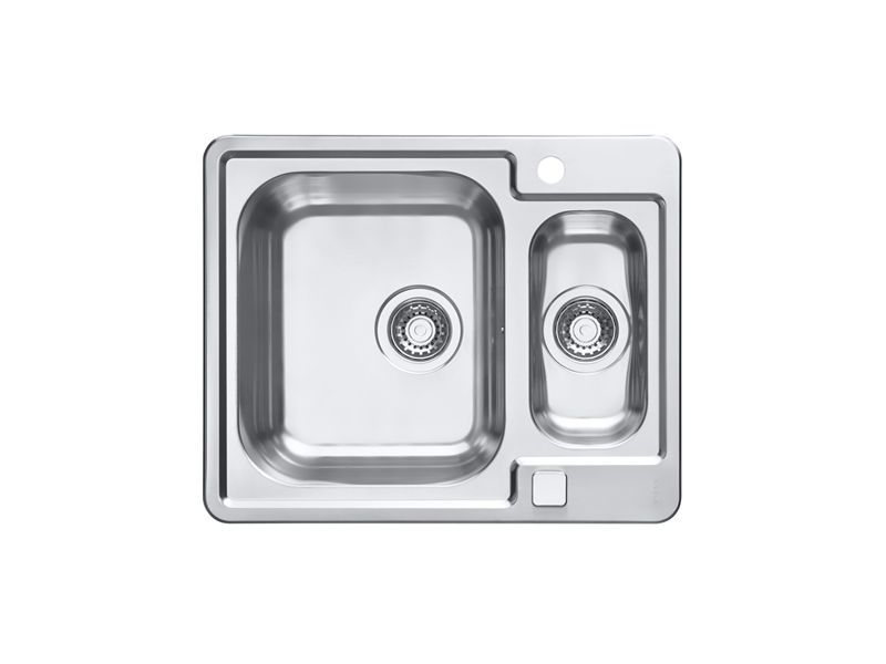 Изображение Мойка для кухни Alveus LINE MAXIM 50 FS SAT 90 в комплекте с сифоном 61,5х50,5 см