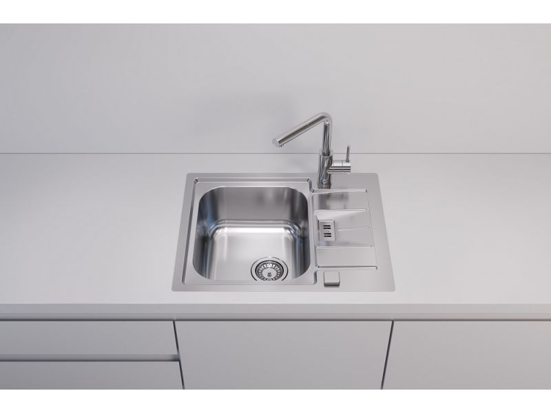 Мойка для кухни Alveus LINE MAXIM 60 FS SAT 90 в комплекте с сифоном 61,5х50,5 см ФОТО