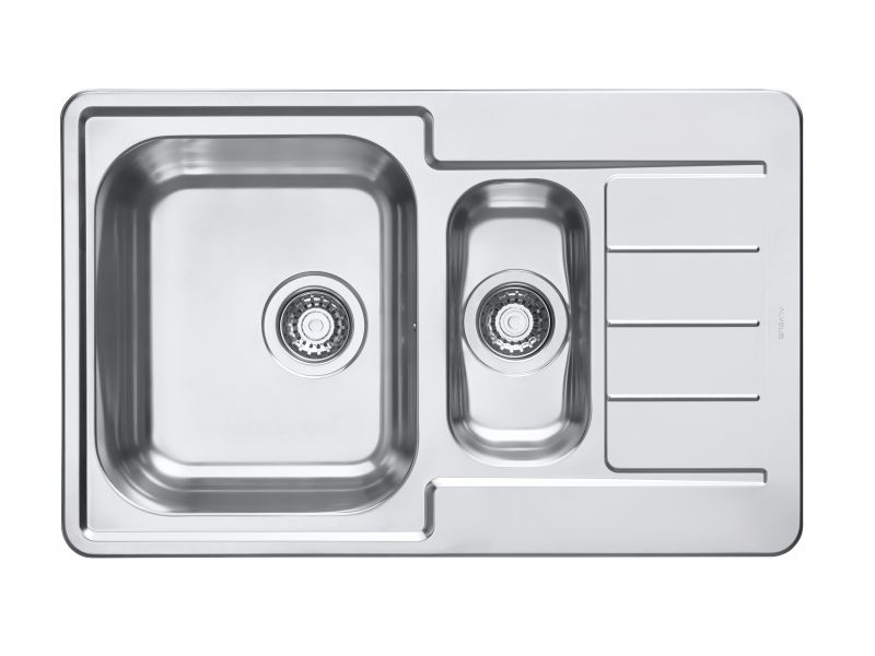 Изображение Мойка для кухни Alveus LINE MAXIM 70 SAT-90 в комплекте с сифоном 79,5х50,5 см