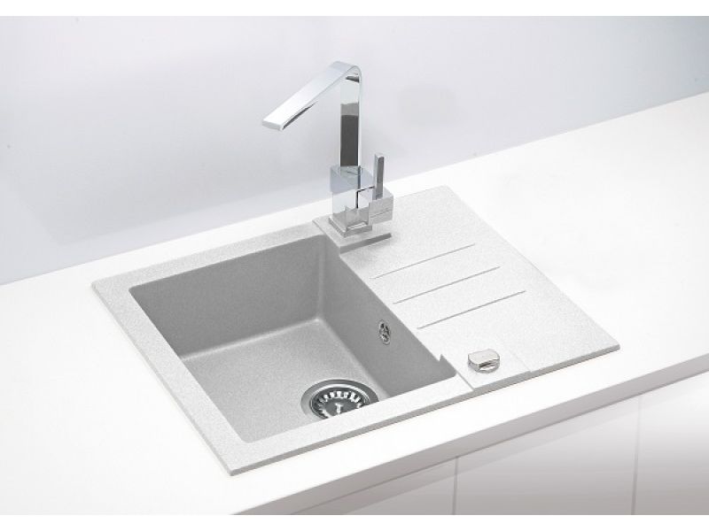 Мойка для кухни Alveus ROCK 30 GRANITAL с сифоном 59,5х47,5х16 см ФОТО