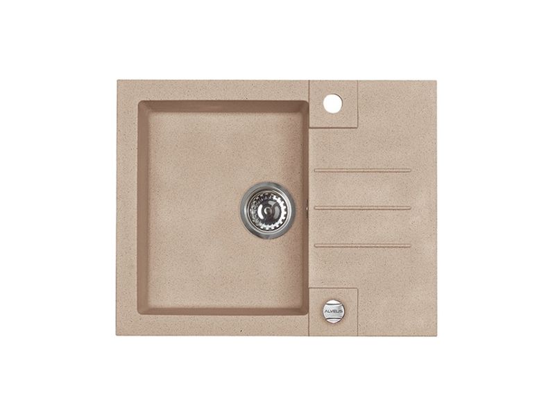 Мойка для кухни Alveus ROCK 30 GRANITAL с сифоном 59,5х47,5х16 см ФОТО