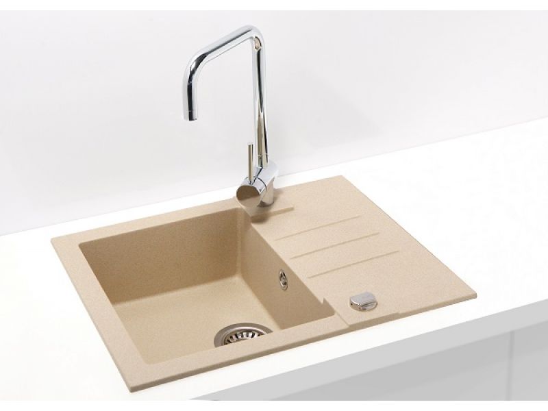 Мойка для кухни Alveus ROCK 30 GRANITAL с сифоном 59,5х47,5х16 см ФОТО