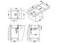 Мойка для кухни Alveus ROCK 30 GRANITAL с сифоном 59,5х47,5х16 см схема 10