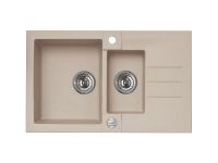 Мойка для кухни Alveus ROCK 70 GRANITAL 1+1/2 с сифоном 78х48х18 см схема 9