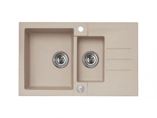 Мойка для кухни Alveus ROCK 70 GRANITAL 1+1/2 с сифоном 78х48х18 см схема 9