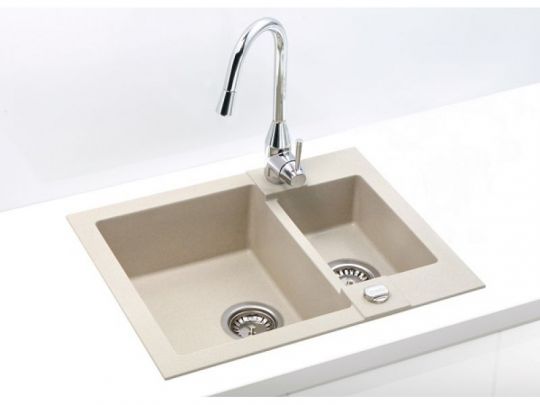 Мойка для кухни Alveus ROCK 80 GRANITAL 1+1/2 с сифоном 59,5х47,5х16 см схема 6