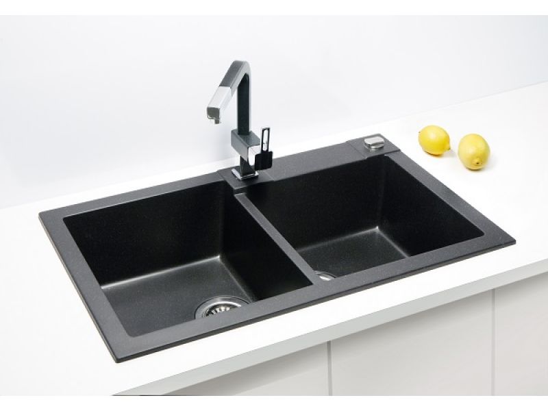 Мойка для кухни Alveus ROCK 90 GRANITAL с сифоном 78х48х18 см ФОТО
