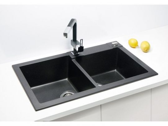 Мойка для кухни Alveus ROCK 90 GRANITAL с сифоном 78х48х18 см схема 4