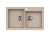 Мойка для кухни Alveus ROCK 90 GRANITAL с сифоном 78х48х18 см схема 6