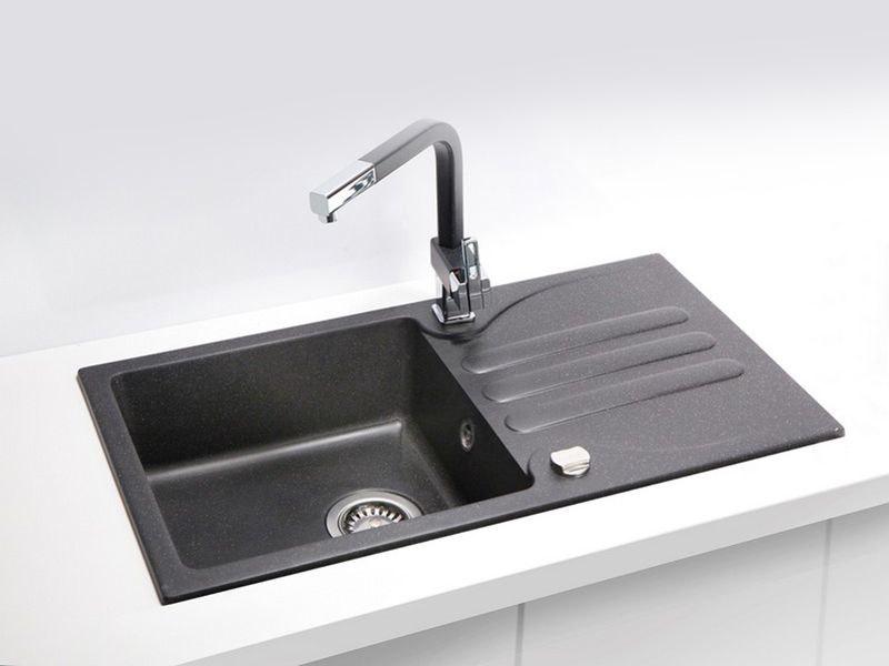Мойка для кухни Alveus GALAPAGOS 30 GRANITAL с сифоном 77х43х15 см ФОТО