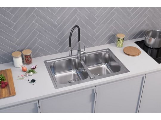 Мойка для кухни Alveus LINE MAXIM 90-SATс сифоном(FS коробка) 79,5х50,5 см схема 4